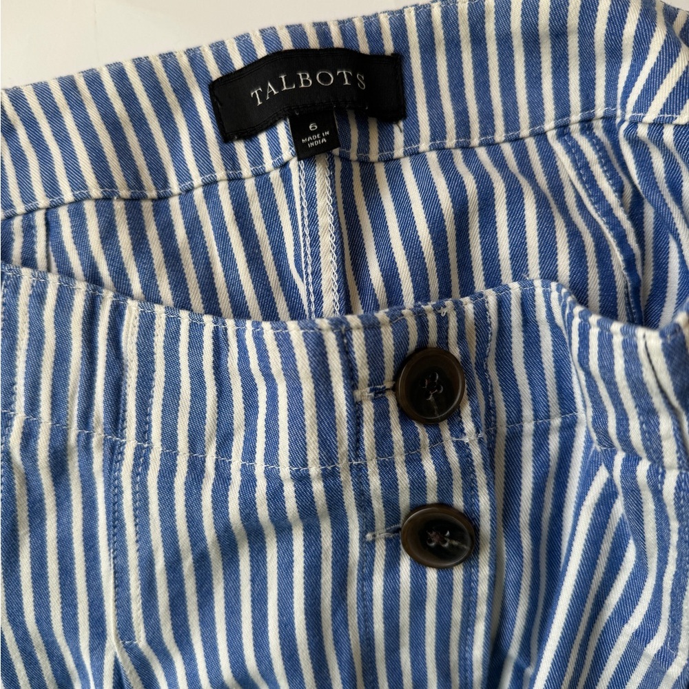 Talbots Striped Midi Skirt